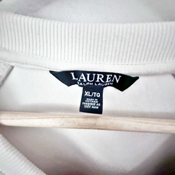 RALPH LAUREN BLACK LABEL | Sherpa Fleece Side Zip Sweatshirt Cream Ivory | XL - Picture 4 of 9
